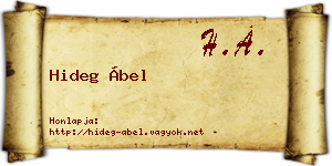 Hideg Ábel névjegykártya