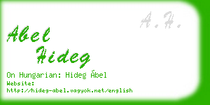 abel hideg business card