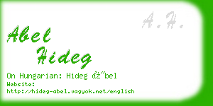 abel hideg business card